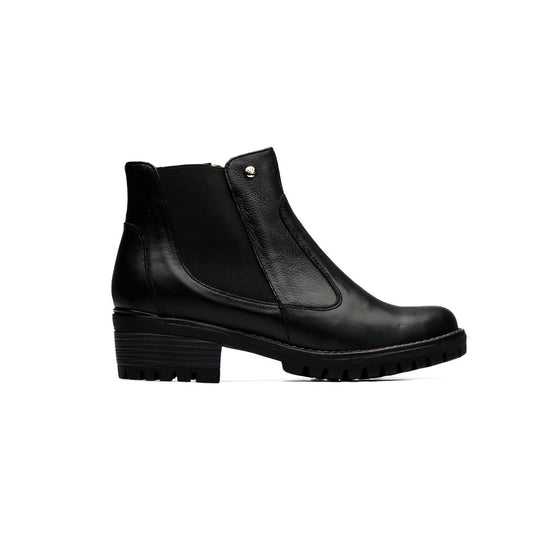 Botin de Cuero Walking Mujer BA12 Negro