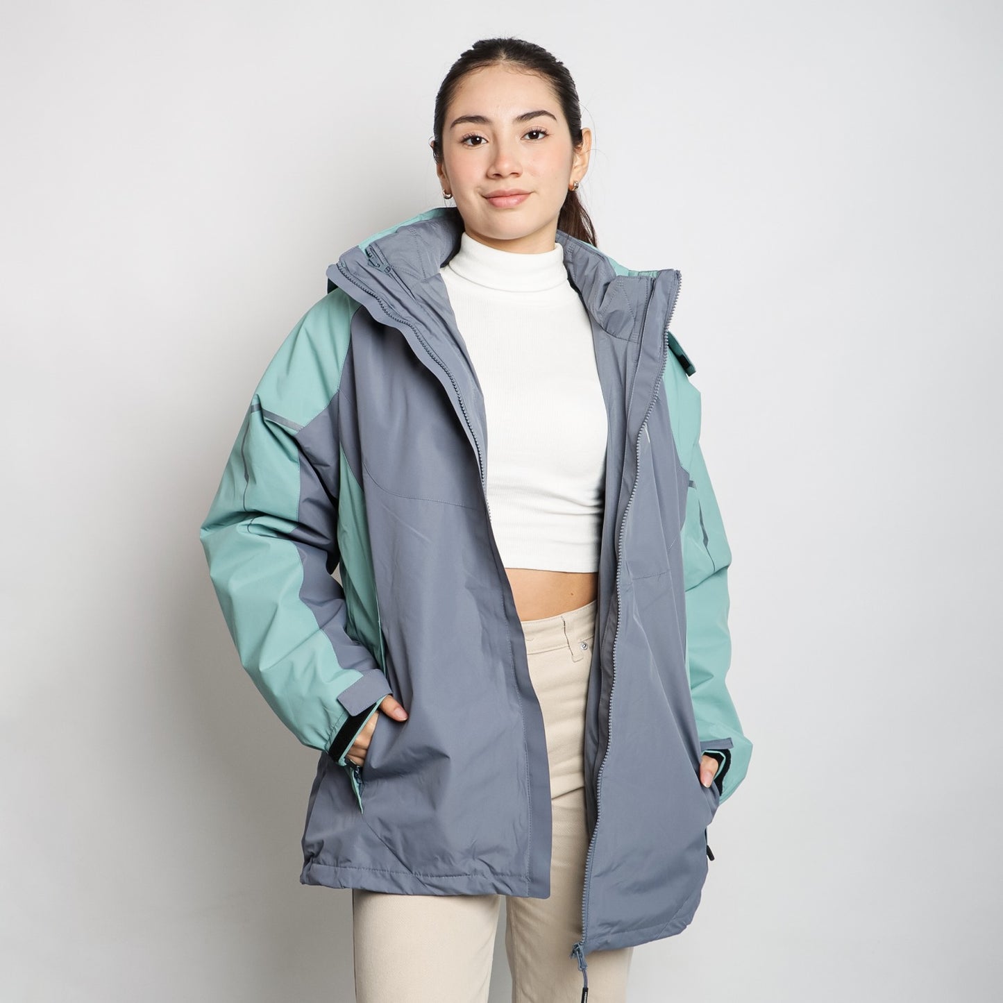 Casaca 2 Piezas Mujer CFD2016 Grey Turquoise
